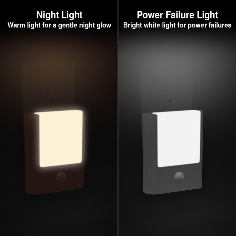4-Pack 3-in-1 Emergency Night Light for Power Failure,plug into wall,LED