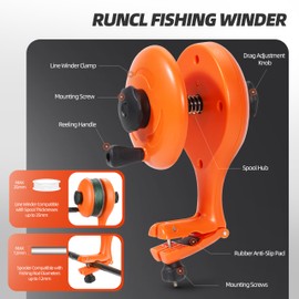 RUNCL Fishing Line Winder, Portable Fishing Line Spooling Tool for Casting Reels – Line Winder Fishing Reels Without Line Twist, Great Fishing Gifts