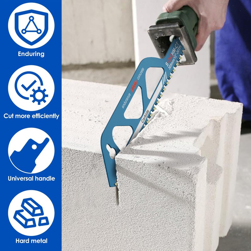 2Pcs Reciprocating Saw Blade 20TPI Hard Alloy Reciprocating Sawblade Wear