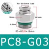 10-Pack PC4-M5 304 Stainless Steel Pneumatic Quick Connect Fittings