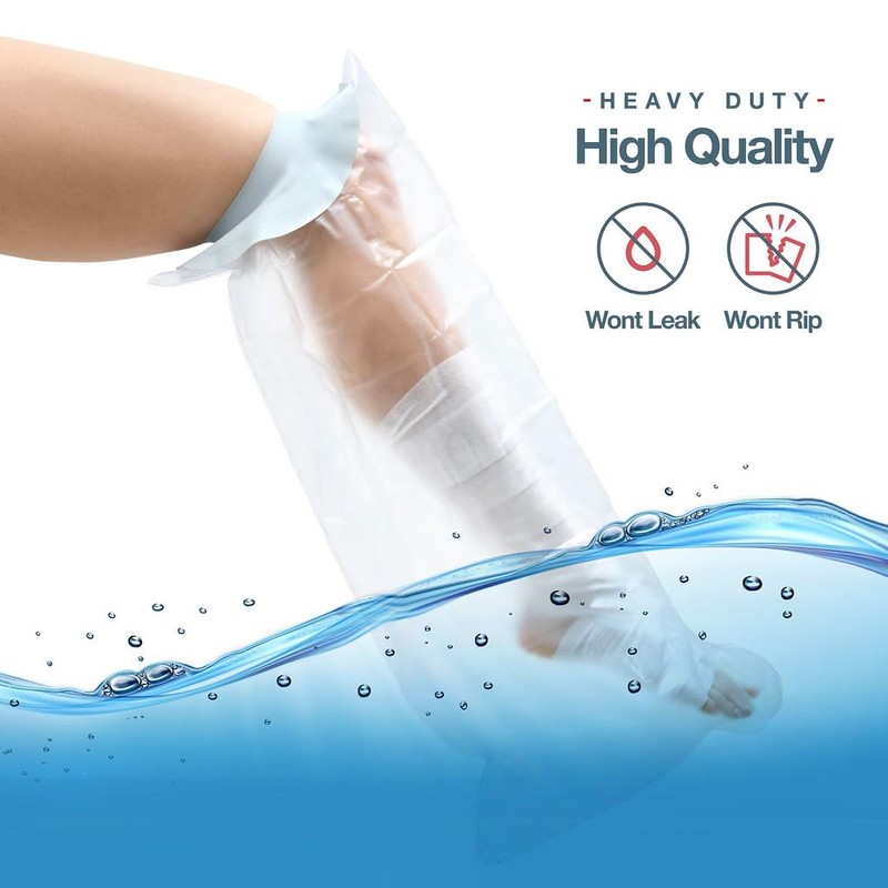 Medical king 100% Waterproof Cast Covers for Shower Leg 2pk