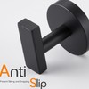 AONEON Robe Hook Matte Black Bath Towel Hooks Stainless Steel