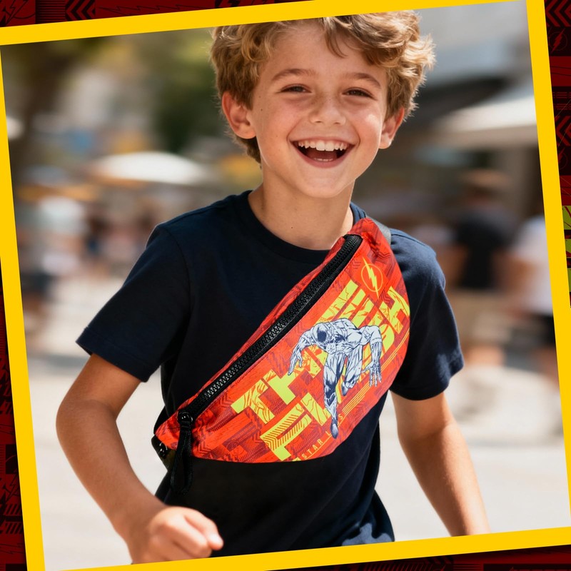 Red Superhero Fanny Pack, Hands Free Crossbody Bag for Boys