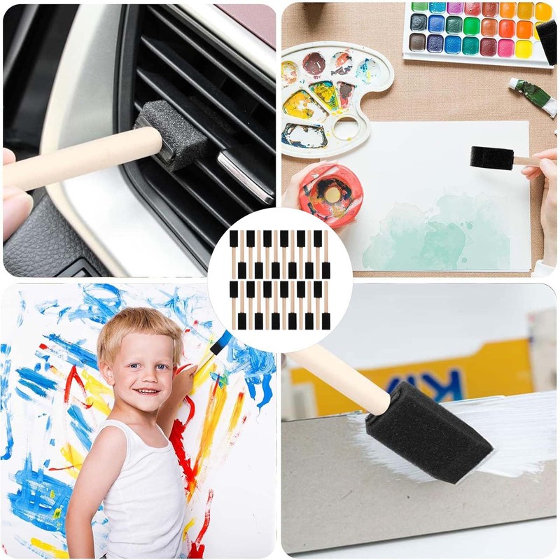 24 Pcs Sponge Brush, Foam Brush, Easy To Use Sponge
