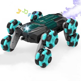 OBEST Stunt Car Gesture Sensitive 2.4Ghz Remote Control Stunt Car RC Toy Car 8WD RC Car Specialty Vehicle with Cold Water Sprayer 8-12 Years Old Stair Climbing Christmas Birthday Boys Girls