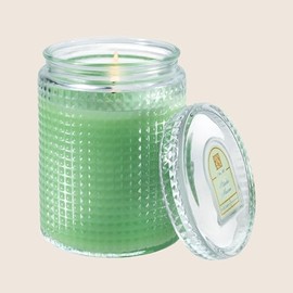 Pistachio Macaron Aromatique Textured Glass 15 oz Scented Jar Candle w/Lid