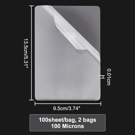 NBEADS 100 Pcs Thermal Laminating Pouches, Clear Laminating Pouch Film Photo Protecting Sheets Hot Laminate Pouches Sheets for Sealed Photo Card Documents, 9.4×13.46cm