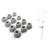 Replacement Eartips for Beats Flex Earphones, 12Pcs Grey Earbud Ear