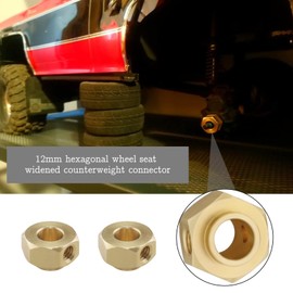 SING F LTD 4Pcs RC Hex Adapter 12 mm Hex Wheel Hubs Connector Hex Adaptor Kits Compatible with 1/10 RC Crawler TRX-4 Thickness 6mm