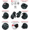Texpeed Men's Leather Motorcycle Gloves - Waterproof Biker Moped Armoured