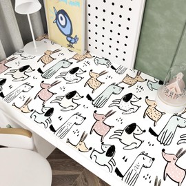 Mangoloo Cartoon Puppy Dog Print Dog Peel and Stick Wallpaper for Nursery Boy Room Doodle Black and White Contact Paper for Cabinets Tabletop Self Adhesive Removable Dog Stick on Wallpaper 17.5"x314"