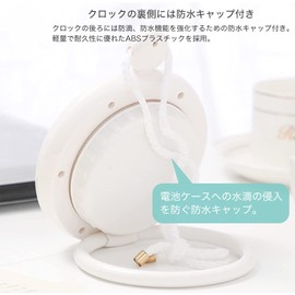 Bathroom Clock, Waterproof Clock, Wall Clock, Desk Clock, 2-Way, Wall Clock, Waterproof, Silent, With Strap and Stand, Waterproof Clock, Bathroom, Kitchen, Bath, Home Use, Stylish