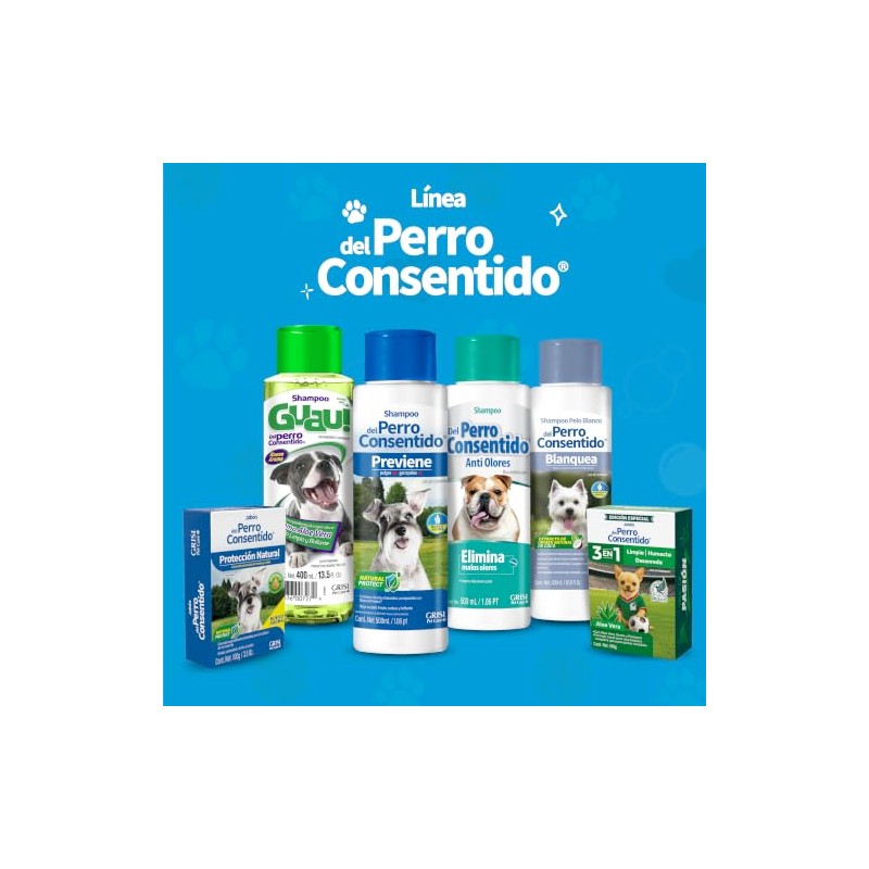 Perro Consentido - Shampoo Pelo Blanco, Matizante, Extracto de Coco,