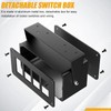 Okerny Rocker/Toggle Switch Box - 4 Gang Switches Installation housing