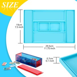 Dominoes Storage Box Resin Mold Domino Box Mold Jewelry Storage Case Holder Mold Slide Box Silicone Mold Case Epoxy Resin Casting Mold for DIY Dominoes Jewelry Box Home Decoration