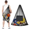 SUPVOX Portable Mesh Ball Bag for Sports: Large Capacity Drawstring