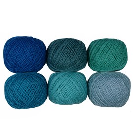 KCS 6 Balls of Pearl Cotton Thread Size 8 Needlework Embroidery Threads (06)