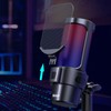 Veetop USB Condenser Microphone, Gaming Microphone, PC Microphone, RGB Lighting,