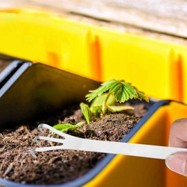 KooingTech Ergonomic Hand Rake 3 Prong Bonsai Rake, Stainless Steel Root Rake, Small Rake with 9In Length Handle, Clearing Mini Rake for Loosing Soil, Planting Bonsai Tree, Pulling Weeds