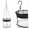 KONTONTY Stylish Iron Craft Double Tray Feeder Hanging Bird Feeder