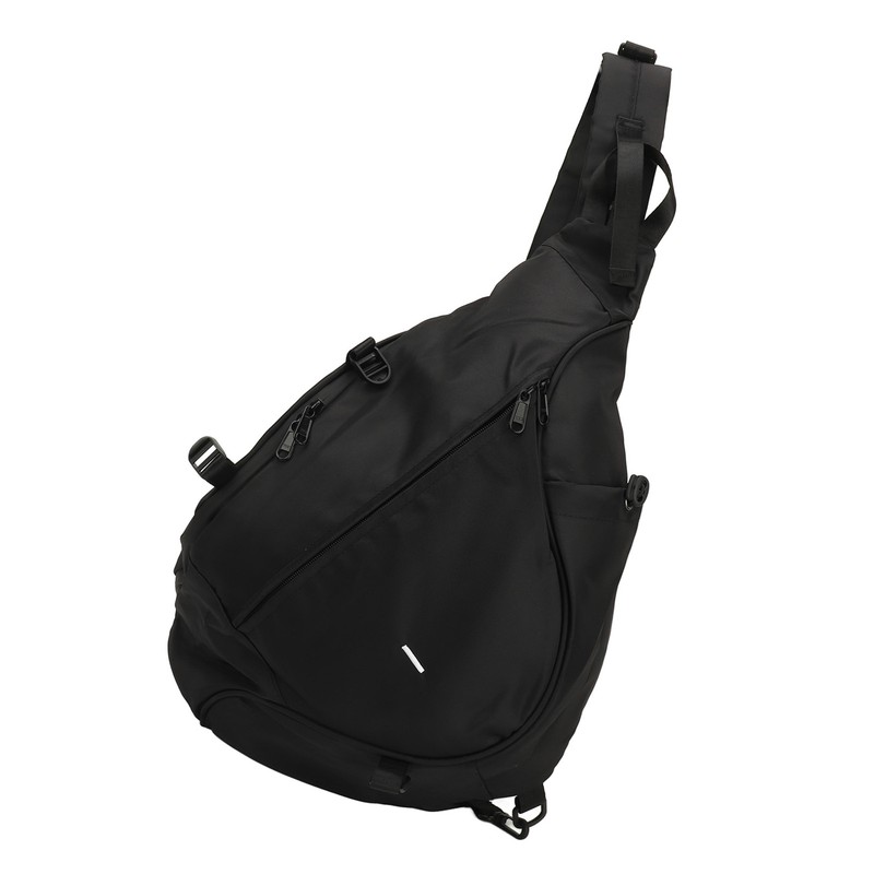 Large Black Sling Bag Waterproof Sling Backpack Oxford Fabric Outdoor