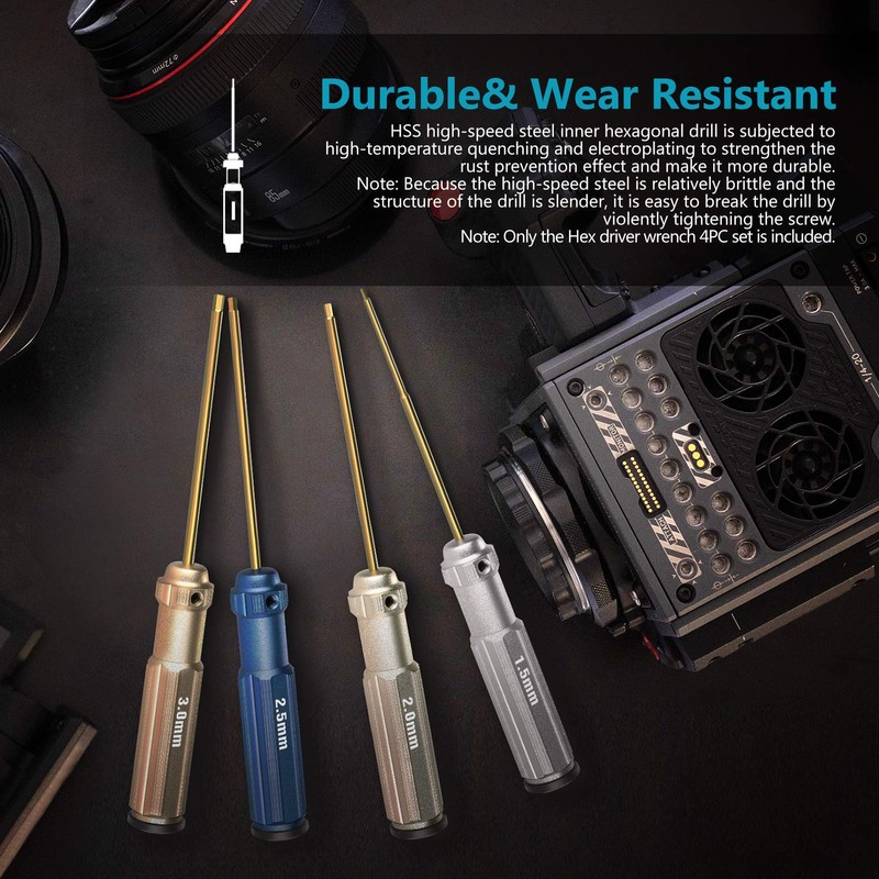 Neewer - Set of 4 Hexagonal Screwdrivers Made of Titanium