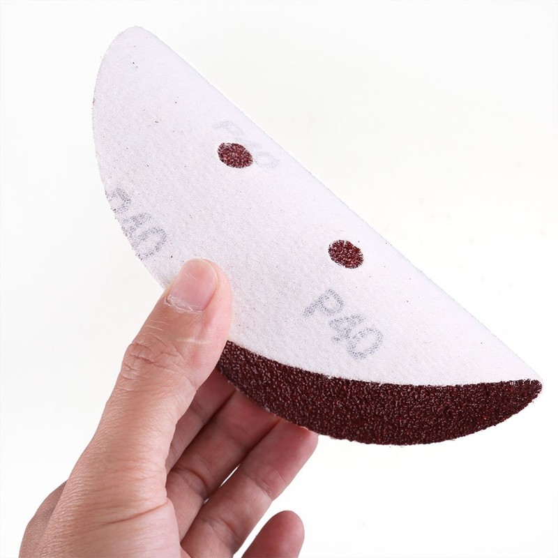 LotFancy 6-Inch 6-Hole 40 Grit Sanding Disc - Hook and
