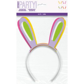 Unique Easter Bunny Ear Headbands (Pack of 4) - Adorable & Festive Easter Celebration Accessory for All Ages, Perfect for Egg Hunts & Spring Parties