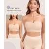 Finduself Strapless Bras for Women Non-Slip Padded Bandeau Bra Wireless