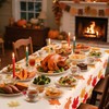 Thanksgiving Tablecloth, 2 Pack Fall Tablecloth 54" x 108" Disposable