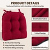 downluxe Indoor Chair Cushions for Dining Chairs, Tufted Overstuffed Textured