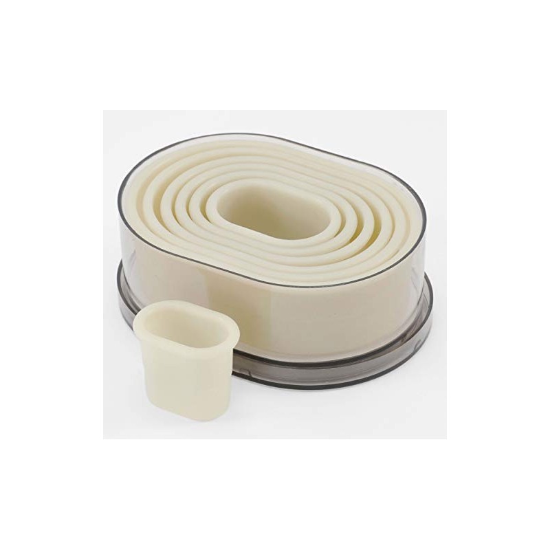 thermohauser Set of 7 Oval and Smooth White Nylon Cutters