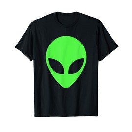 Green Alien Head Outfit 90s Style Alien Costume T-Shirt