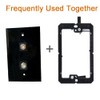 BUPLDET 2 Port Coax Wall Plate Black - Single Gang