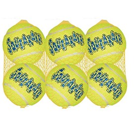 KONG Air Squeakers Tennis Balls Large - 3" Diameter (2 Pack) - Pack of 3