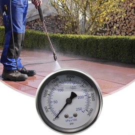Pressure Washer Pressure Gauge, 250 Bar/3500 Psi for M14 x 1.5 Thread Pressure Washer, Pressure Gauge, for 2.2/3/4/5.5kW Pressure Washer