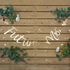Hen Party Banner - Future Mrs Rose Gold Stitched Garland - 2 metre - Future Mrs