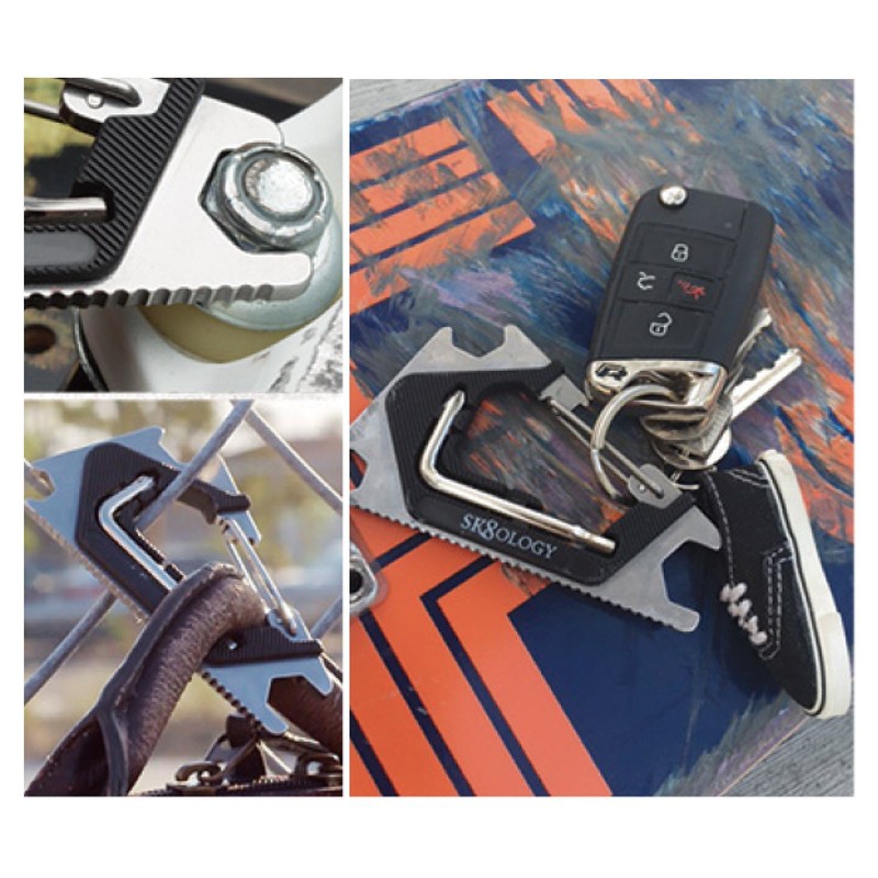 SK8OLOGY CARABINER SKATE TOOL 2.0 SK8CARA2.0 MT/BK