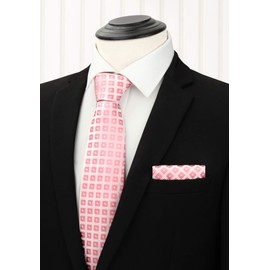 HISDERN Ties for Men Set 3 PCS Ties Collection Classic Silk Necktie and Pocket Square with present Box for Business Party