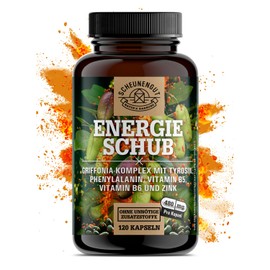 Scheunengut ENERGIESCHUB? energy motivation focus capsules -IMPORTANT: Laboratory tested + natural effect (no chemicals) with Griffonia, L-thyrosine, chromium, phenylalanine, vitamin B12 I SCHEUNENGUT?