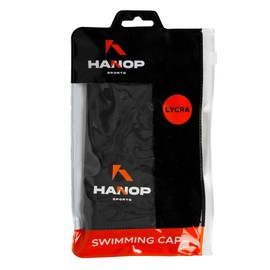 Gorra de Lycra para Natación Hanop de Adulto, Elástica Suave y Ligera No Aprieta la Cabeza, Secado Rápido Ideal para Entrenamientos en Piscina. (Negro)