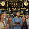 40th Birthday Banner Black Gold, Back in 1985 Poster UK