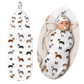 Jarverce Border Collie Dog Swaddle Blanket for Baby, Soft Swaddling Sleep Sack for Newborn, Dog Baby Items Stuff