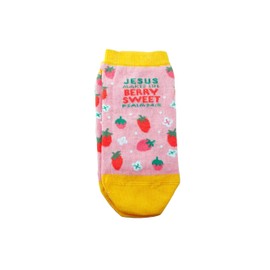 Kerusso Jesus Makes Life Sweet, Psalm 34:8 Multicolor One Size Fits Most Cotton Blend Everyday No-Show Socks