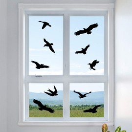 Wandkings Vogelschutz und Fensterschutz, 12 Aufkleber zum Schutz vor Vogelschlag, schwarz