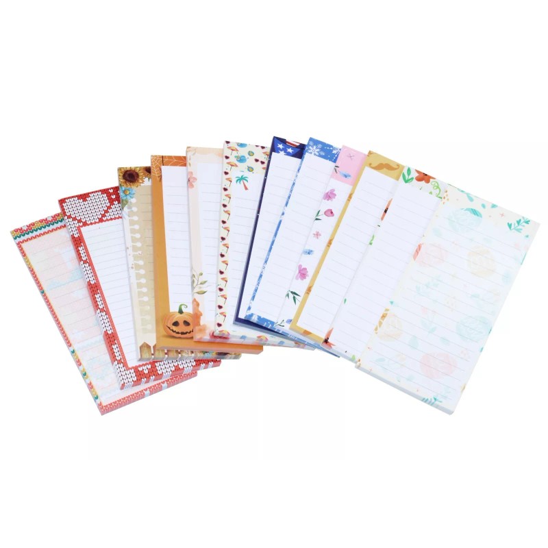 Creative Hobbies 12-Pack Monthly Magnetic Notepads - Vibrant Seasonal Designs