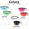 fogman Pet Bowls Foldable Carabiner Portable Portable Compact Drinking Dishes