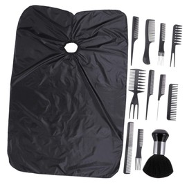 Baluue Hair Dye Shawl Comb Set for Hair Treatment Styling Cape Salon Barber (12pcs)