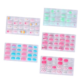 LALAFINA Boys and Girls Nails 120pcs Set Boys and Girls Manicure Nail Art Sturdy Abs Nails for Holiday Events Random Style