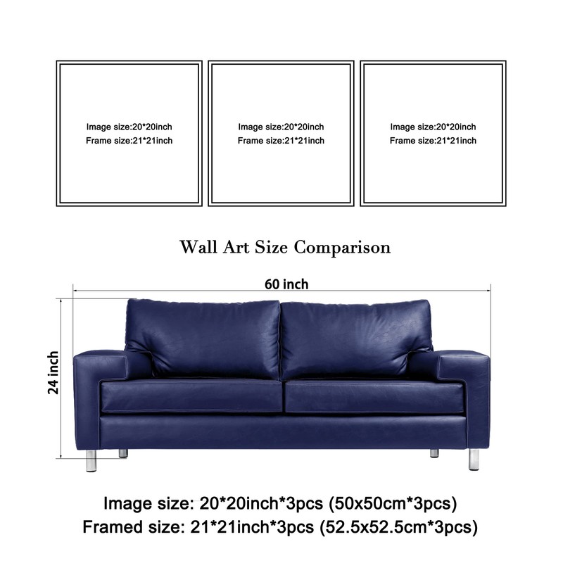 Pyradecor Large Black Framed New York City Skyline Night 3